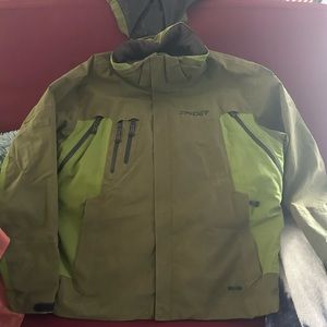 Spider jacket - men’s, large - has a hood - olive green